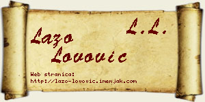 Lazo Lovović vizit kartica